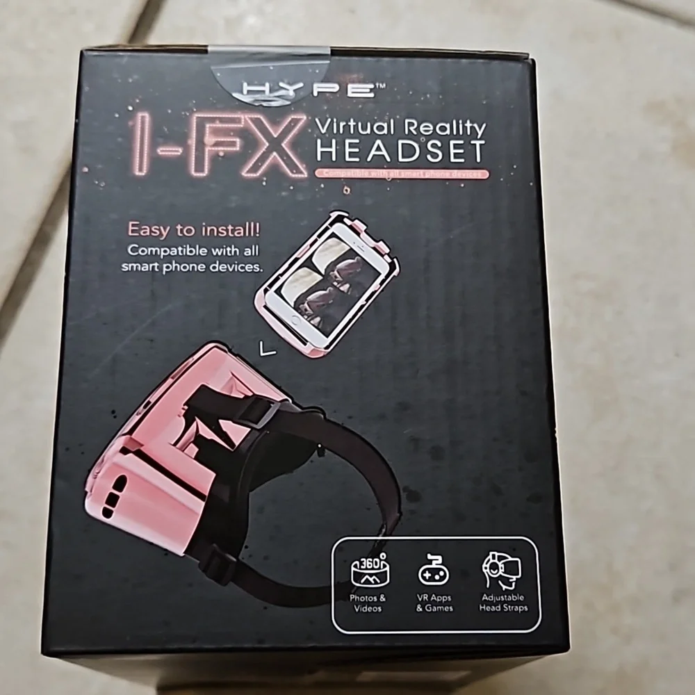 Hype I-Fx Virtual Reality Headset Compatible w/ All Smart Phones 360° Views